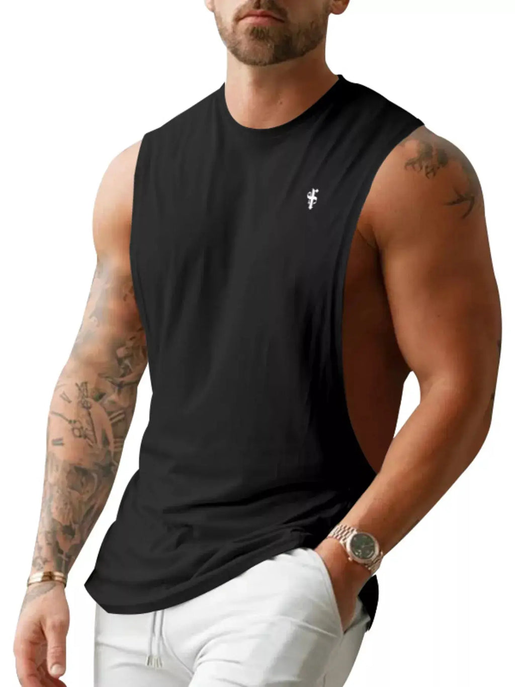 Men's Full Size Round Neck Tank Top Plus Size by Trendsi