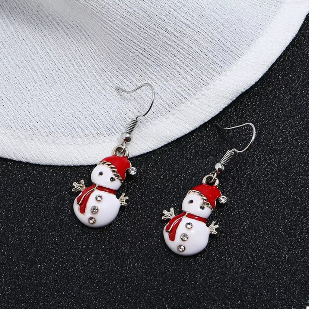 Christmas Snowman Drop Earrings by Trendsi