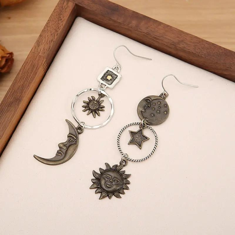 Star, Sun, and Moon Earrings by Trendsi