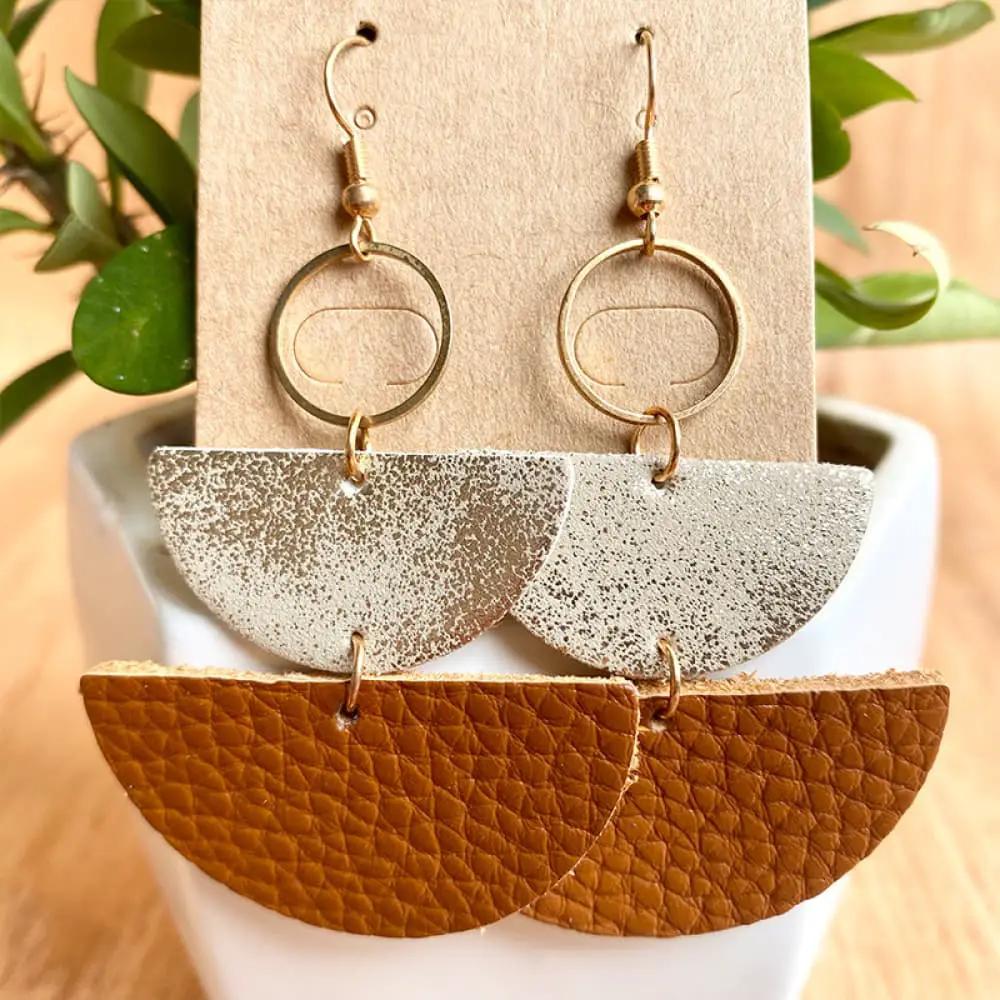 Geometrical Shape Dangle Earrings by Trendsi