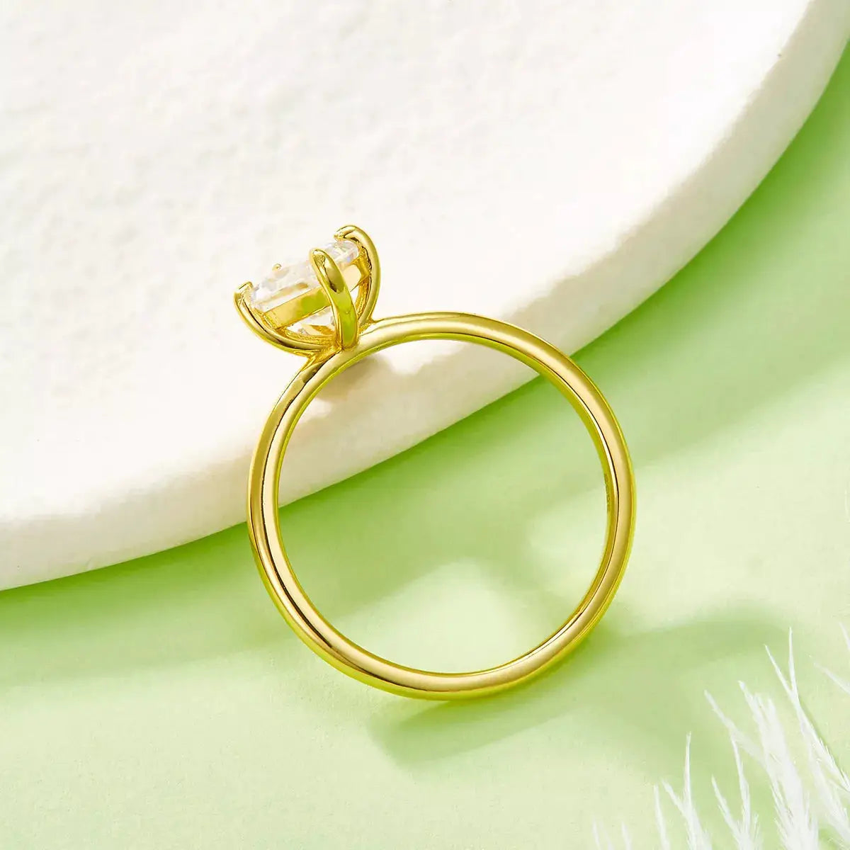 2 Carat Moissanite 925 Sterling Silver Ring by Trendsi
