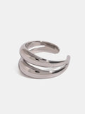 Stainless Steel Double-Layered Ring by Trendsi