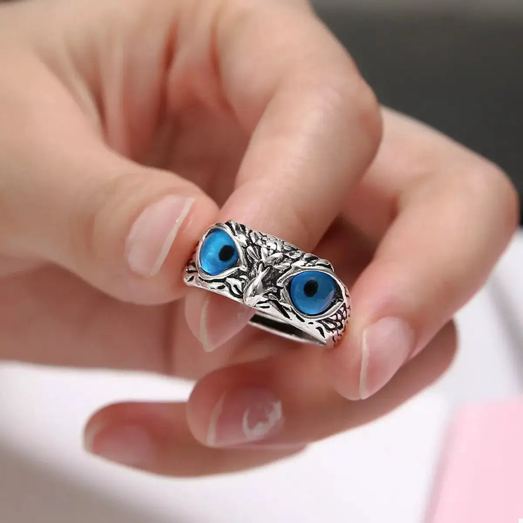 Alloy Owl Eyes Ring by Trendsi