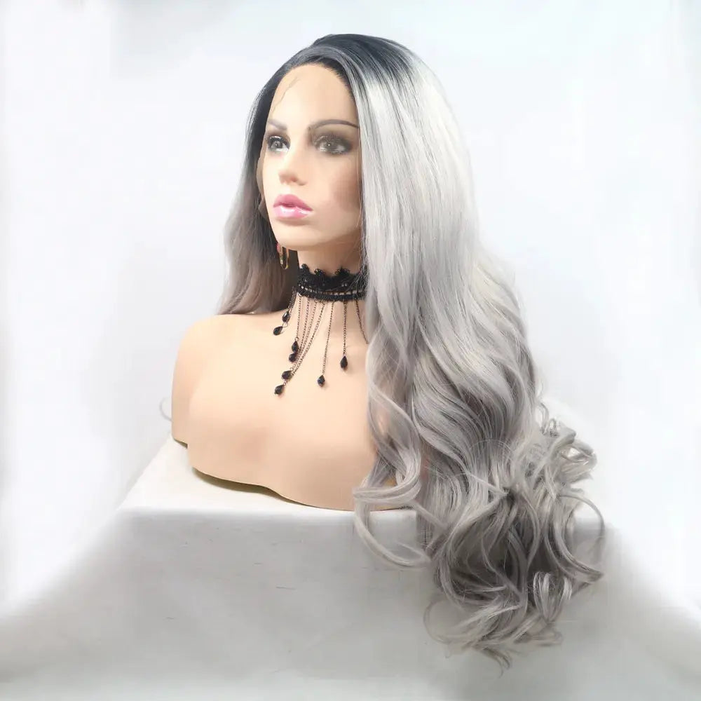 13*3" Lace Front Wigs Synthetic Long Wavy 24" 130% Density by Trendsi