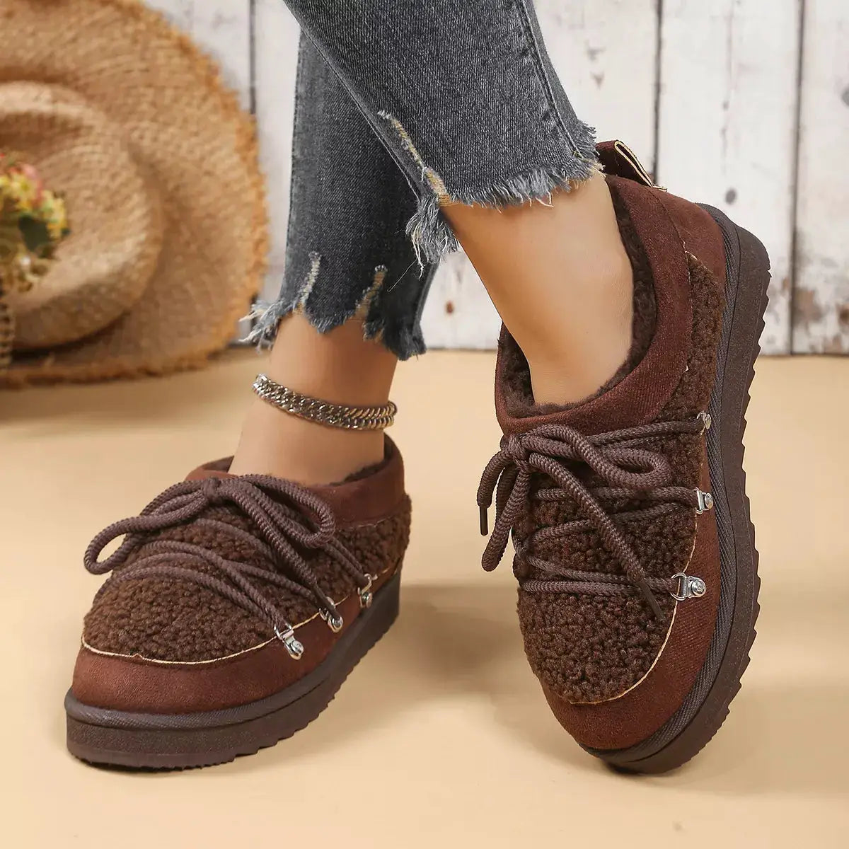 Lace-Up Ankle Boots by Trendsi