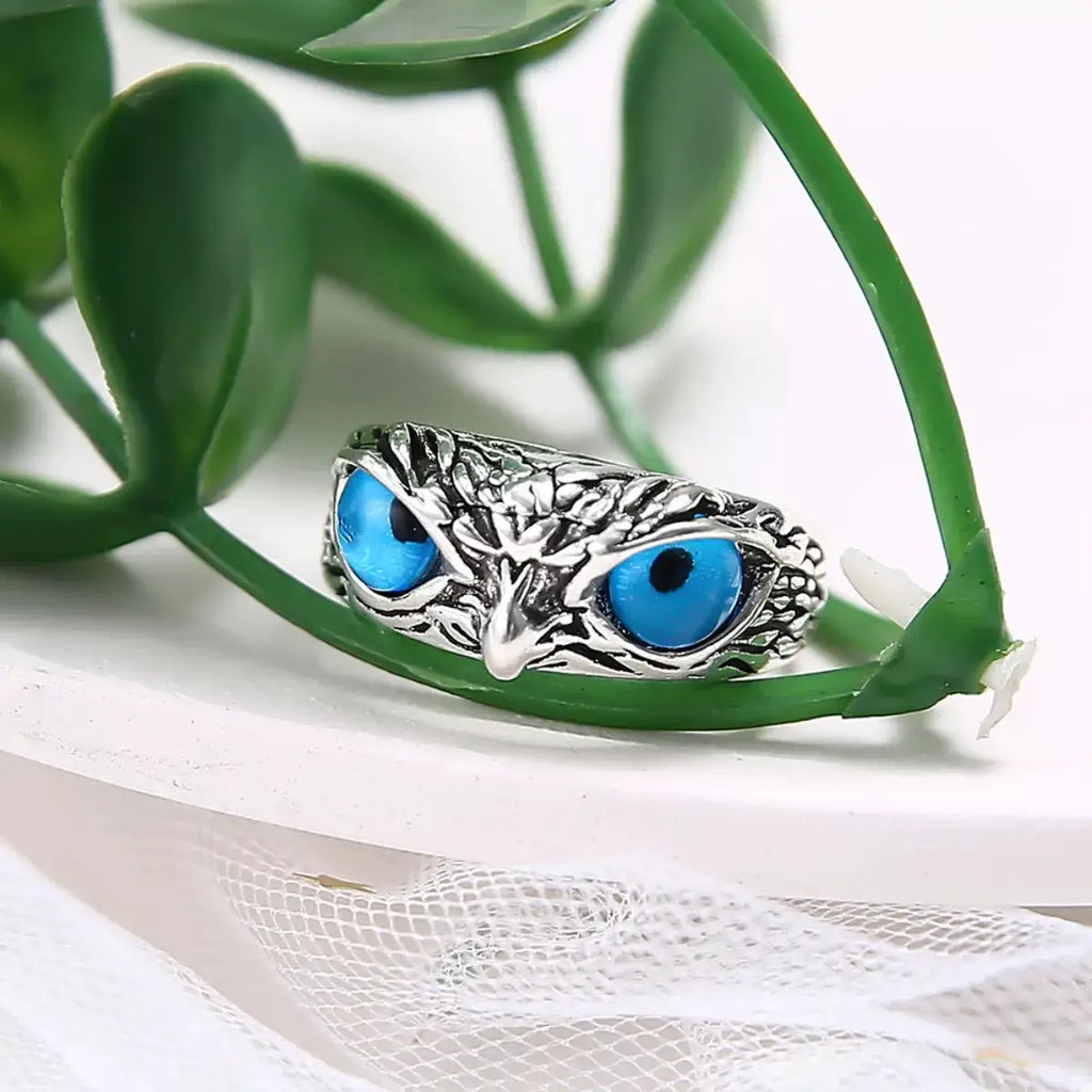 Alloy Owl Eyes Ring by Trendsi