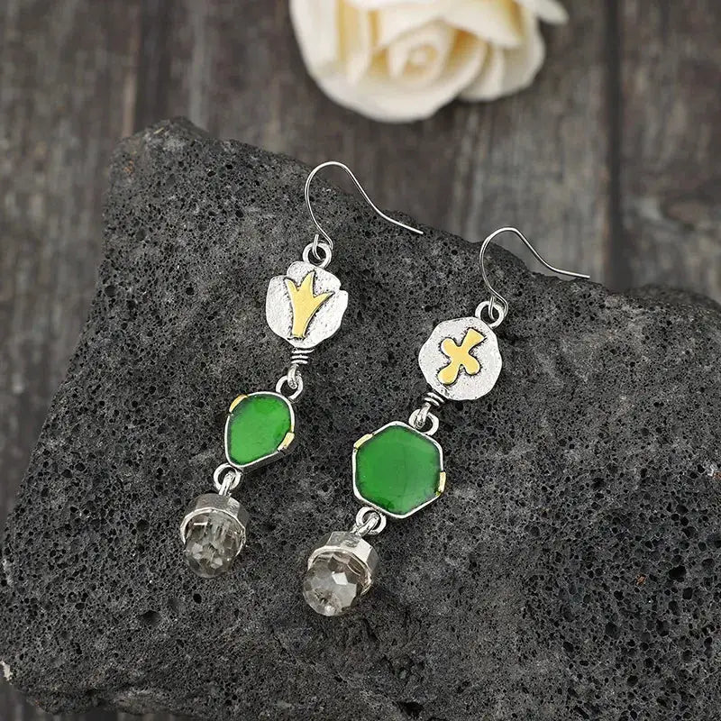 Alloy Asymmetric Earrings by Trendsi
