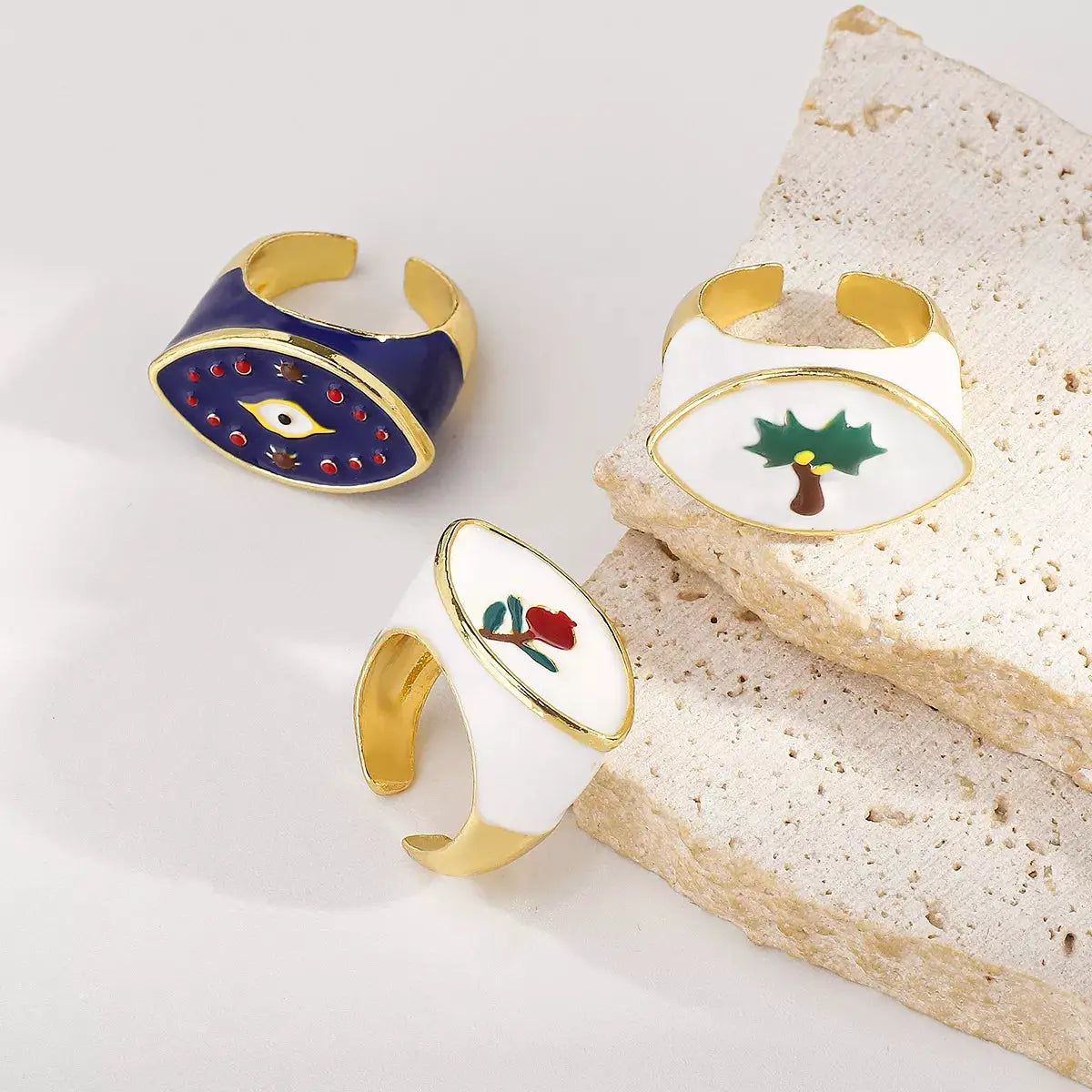 18K Gold-Plated Open Ring by Trendsi