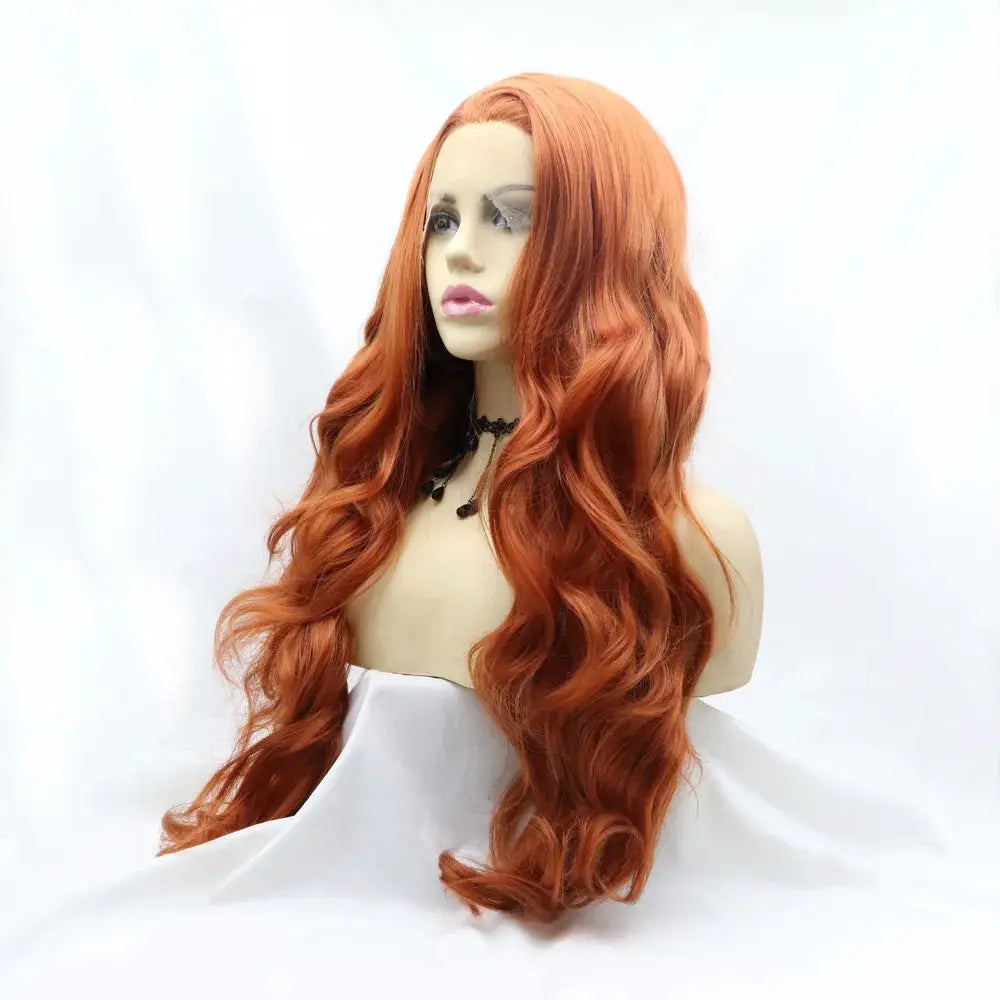 13*3" Lace Front Wigs Synthetic Long Wavy 24" 130% Density by Trendsi