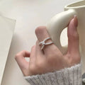 925 Sterling Silver Knot Ring by Trendsi