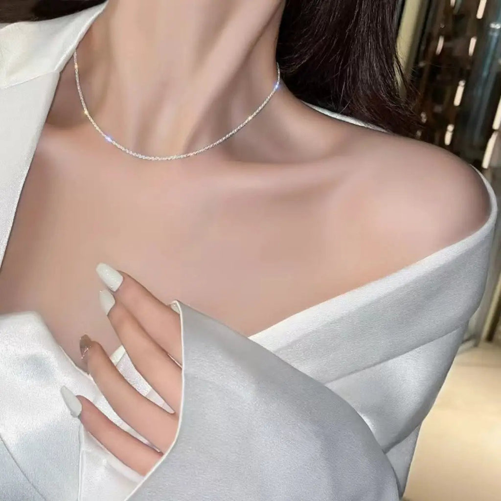 925 Sterling Silver Chain Necklace by Trendsi