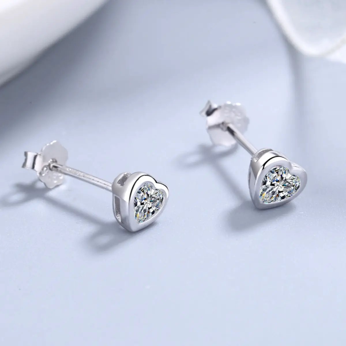 Heart-Shaped Stud Earrings by Trendsi