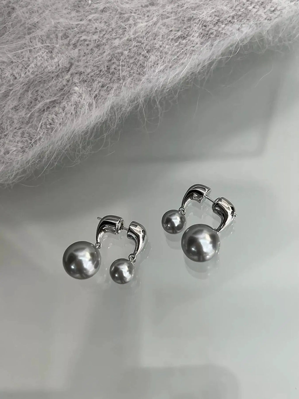 Pearl Alloy Drop Earrings by Trendsi