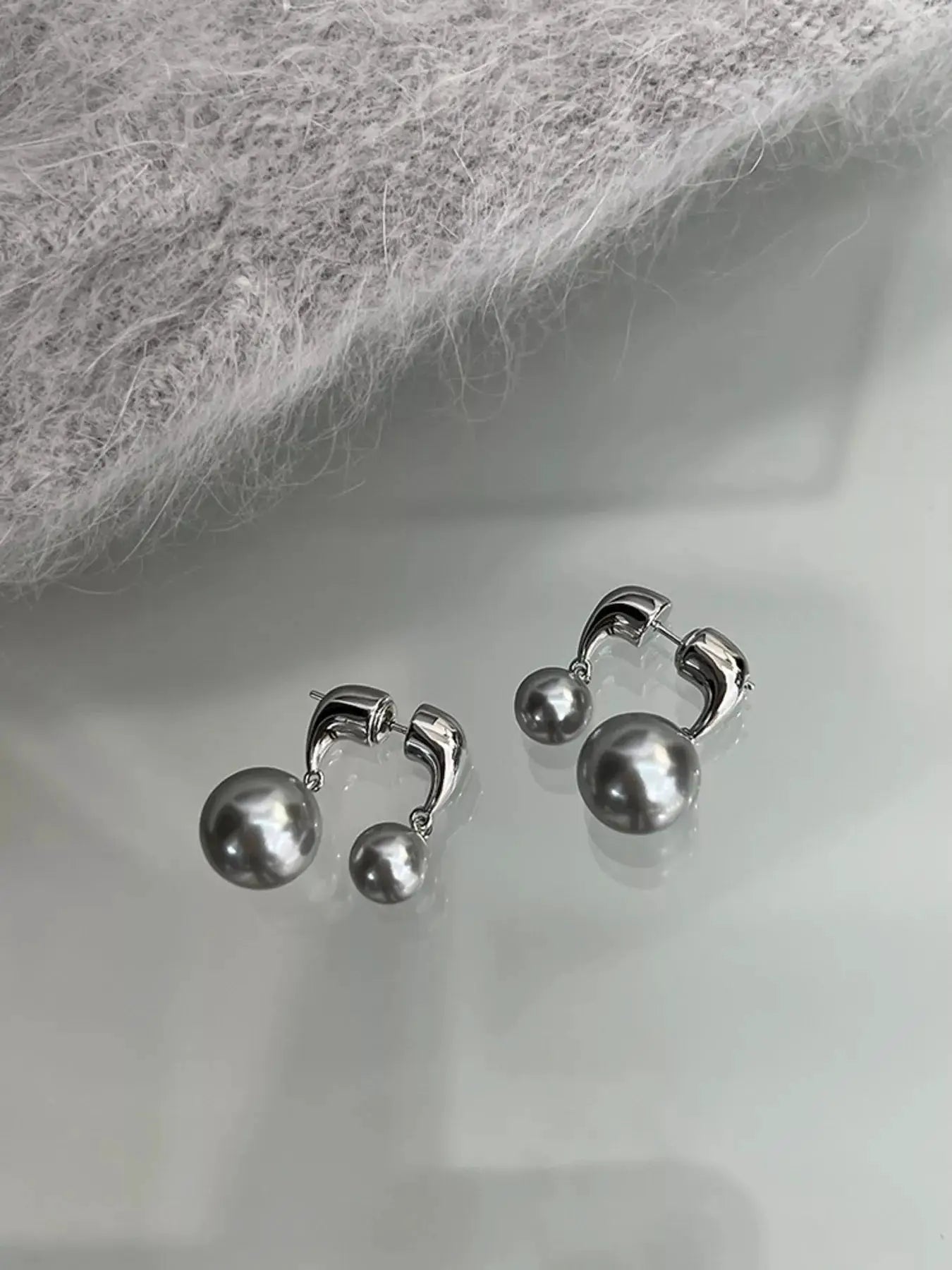 Pearl Alloy Drop Earrings by Trendsi