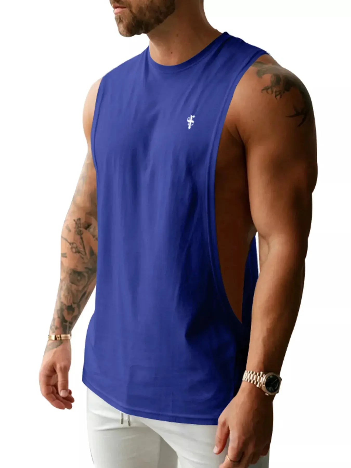 Men's Full Size Round Neck Tank Top Plus Size by Trendsi