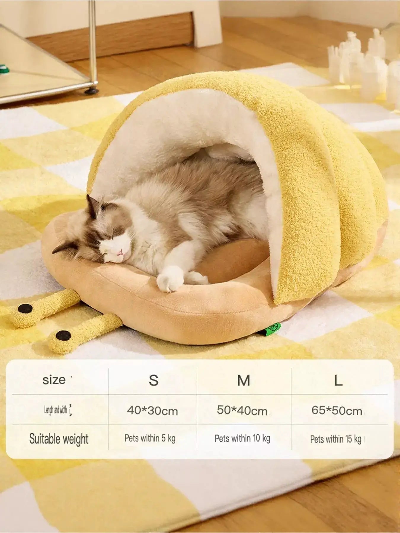 Cozy Caterpillar Shape Pet Nest with Plush Interior by Trendsi