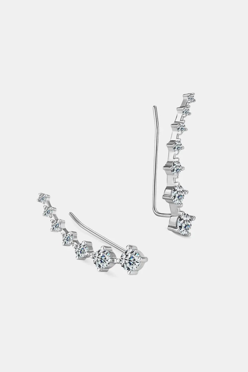 1.9 Carat Moissanite 925 Sterling Silver Earrings by Trendsi