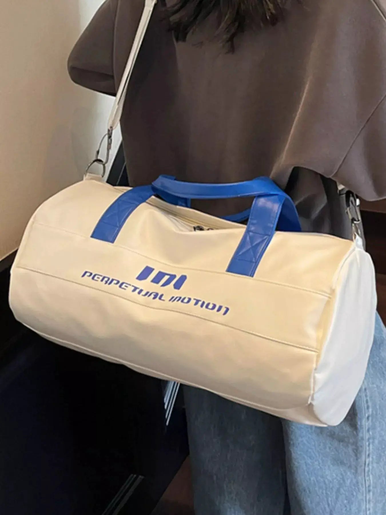 Lightweight Travel Duffel Bag with Shoulder Strap by Trendsi
