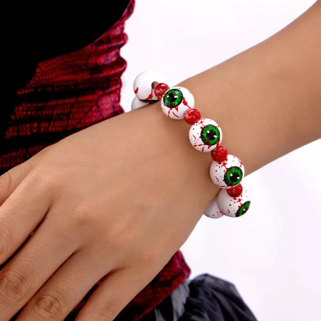 Halloween Beaded Necklace and Bracelet Jewelry Set by Trendsi