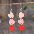 Heart Wood Dangle Earrings by Trendsi