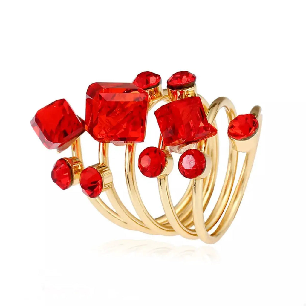 18K Gold-Plated Multi-Layered Ring by Trendsi