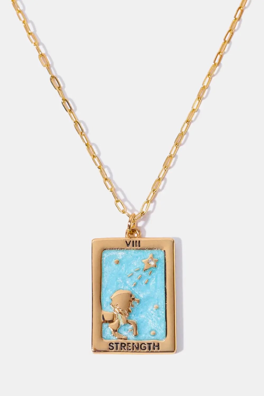 Tarot Card Pendant Copper Necklace by Trendsi