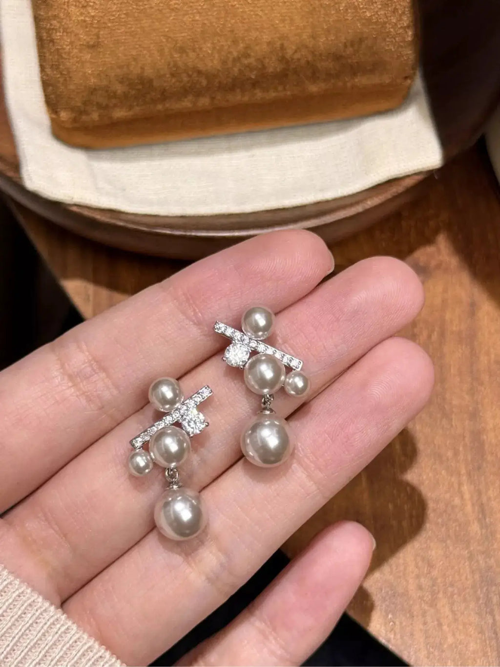 Pearl Drop Earrings by Trendsi