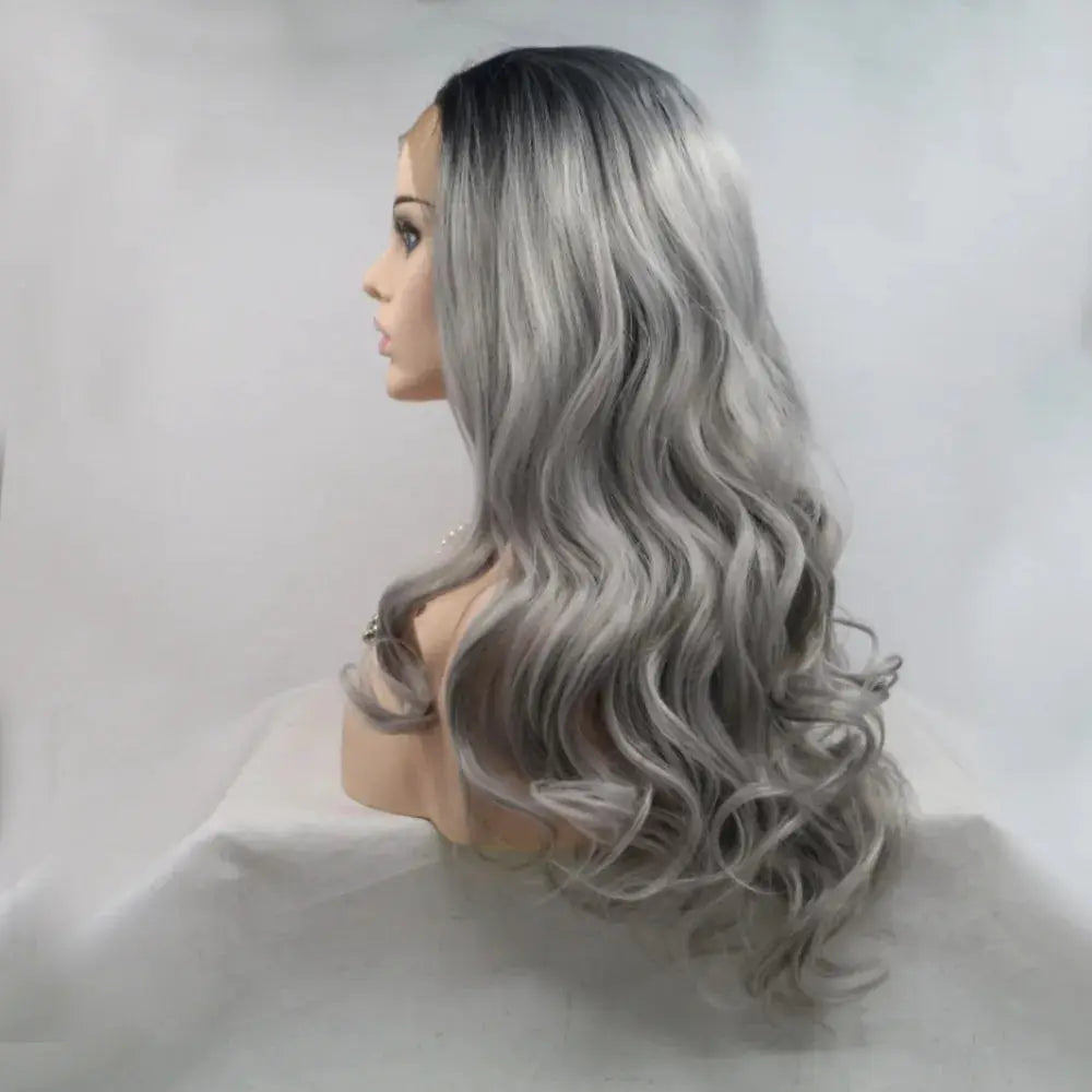 13*3" Lace Front Wigs Synthetic Long Wavy 24" 130% Density by Trendsi