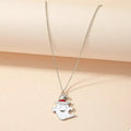 Halloween Cute Ghost Pendant Necklace by Trendsi