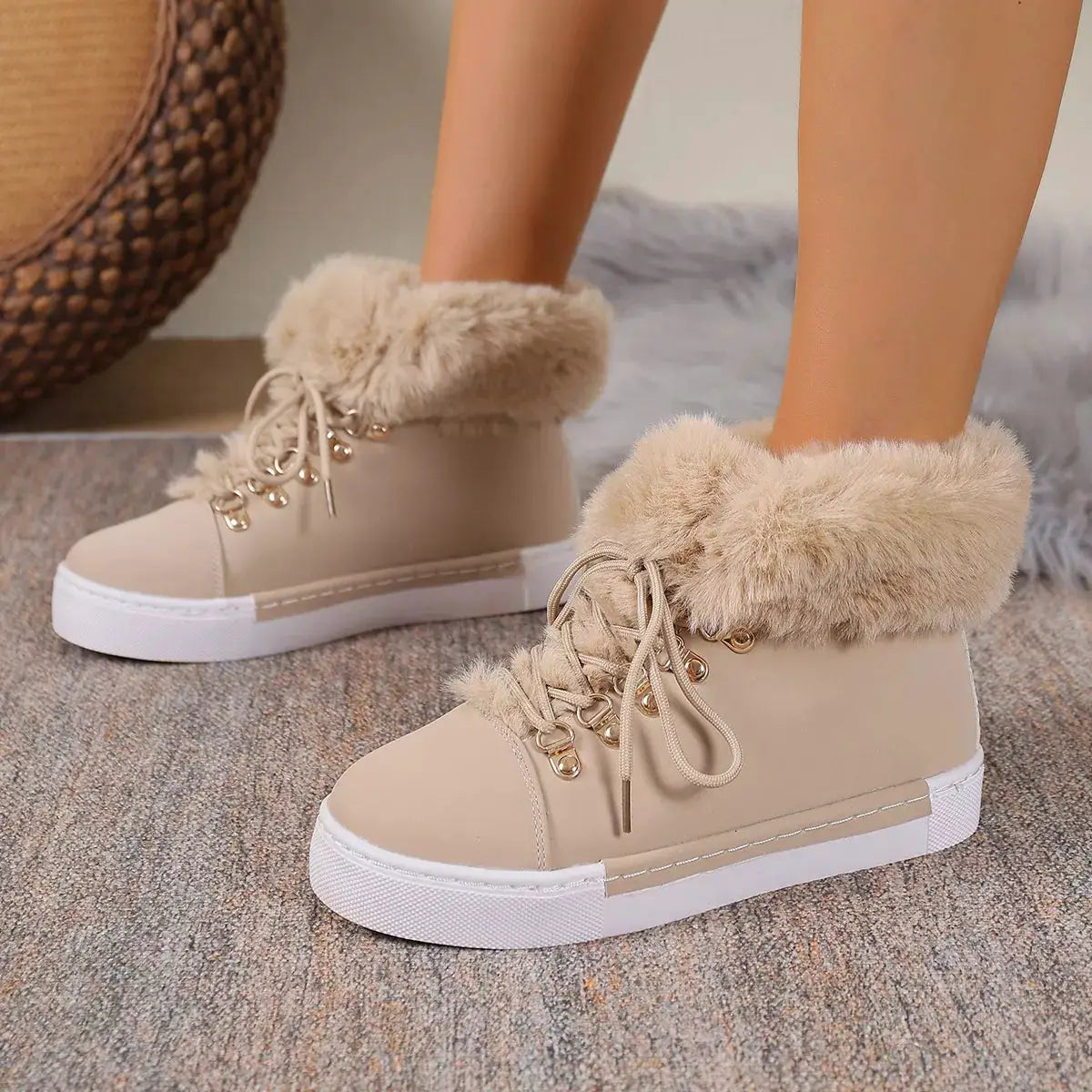 Round Toe Platform Boots by Trendsi