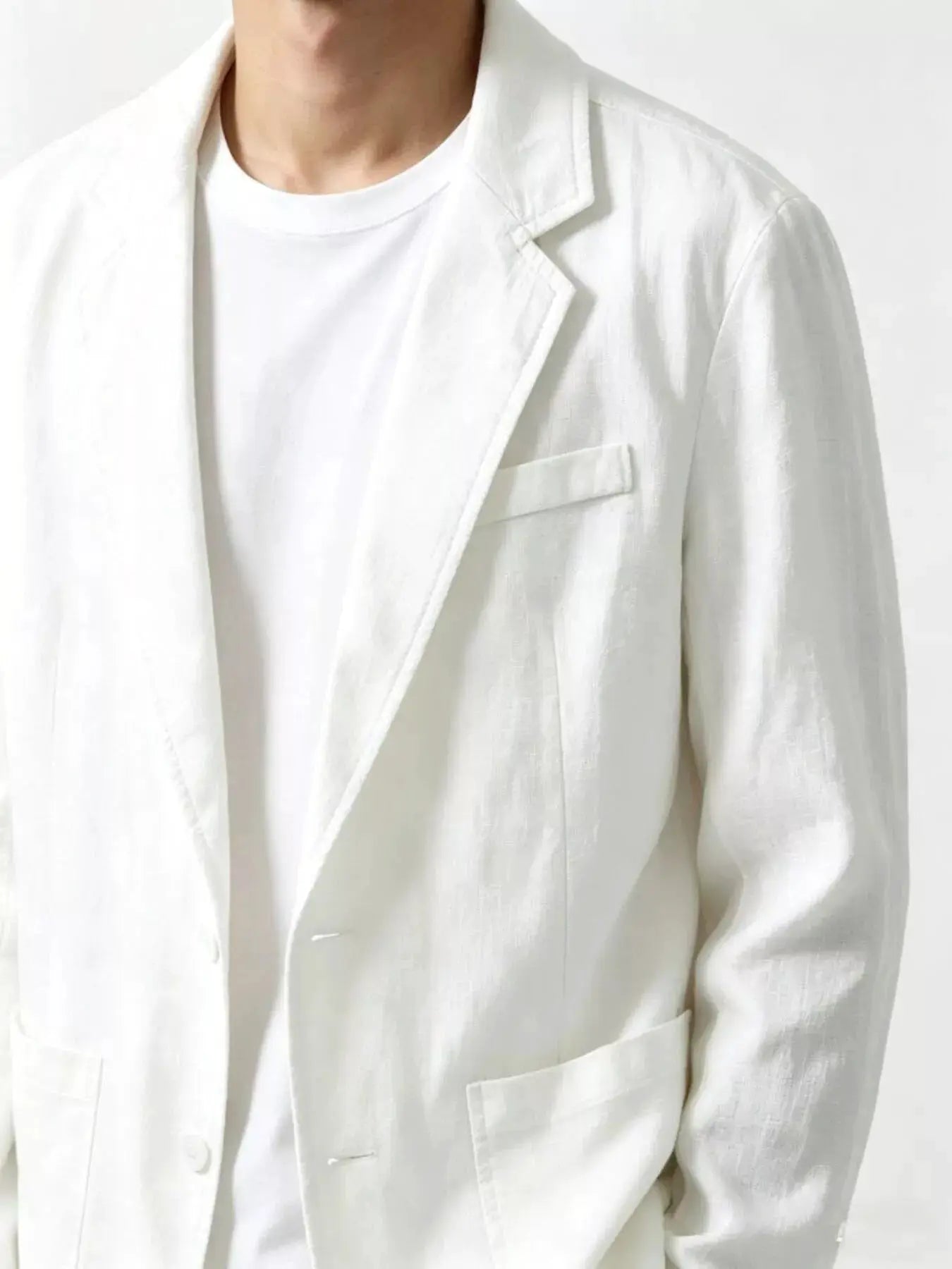 Men's Plus Size Button Up Long Sleeve Blazer by Trendsi