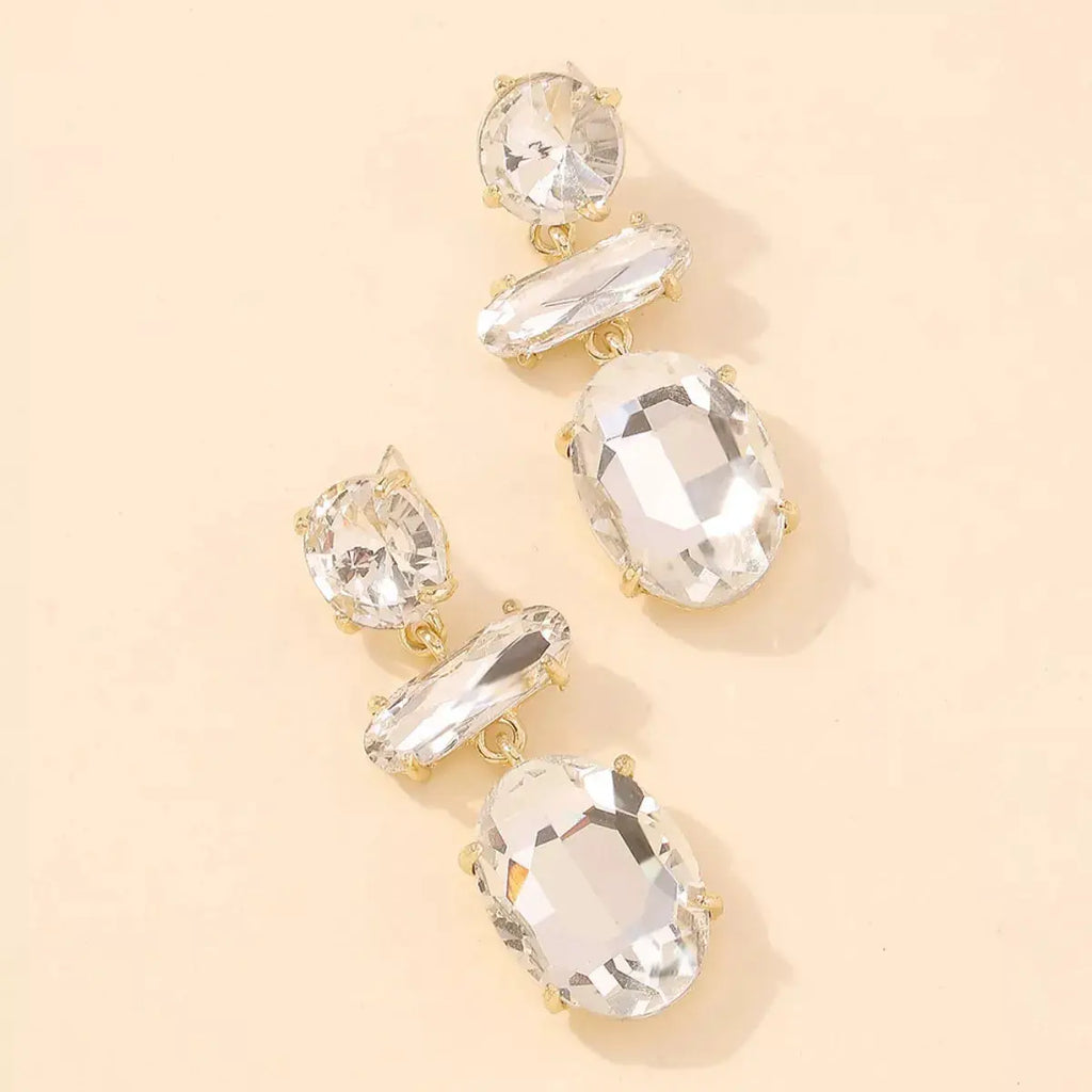 Alloy Geometric Dangle Earrings by Trendsi