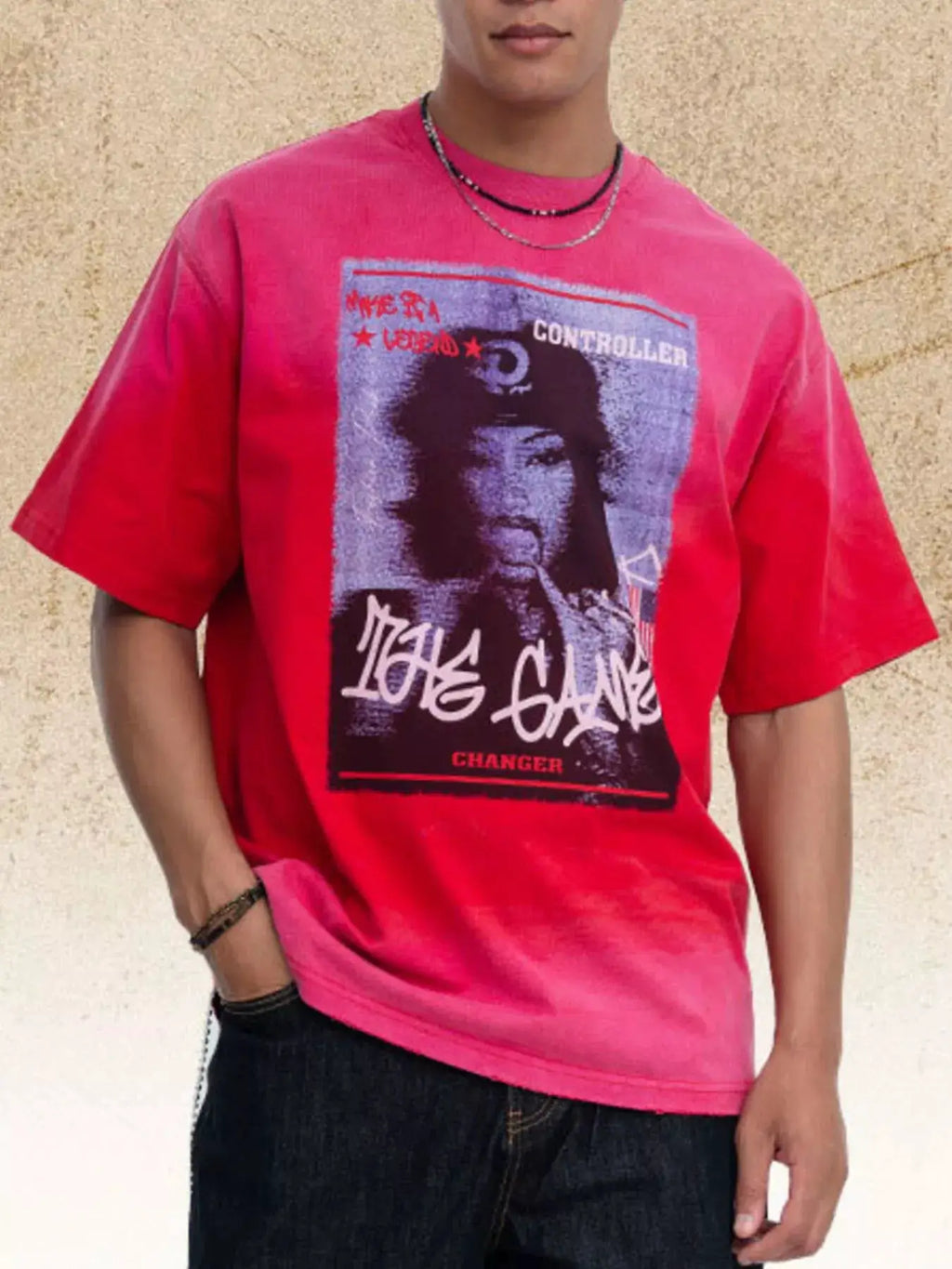 Men's Graphic Round Neck T-Shirt by Trendsi