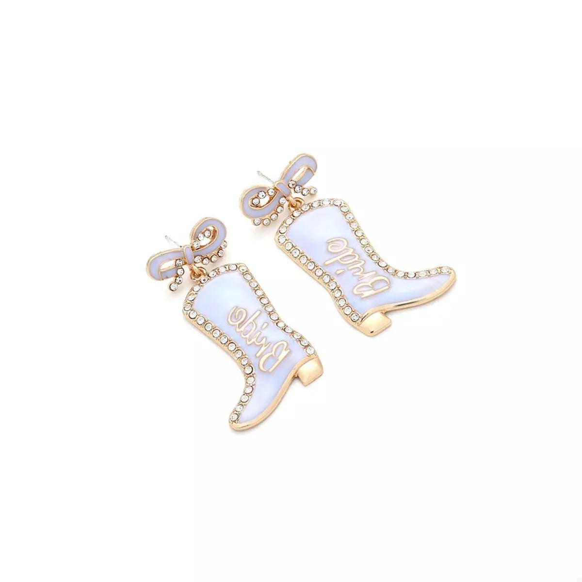 Cowgirl Boot Dangle Earrings with Bow by Trendsi
