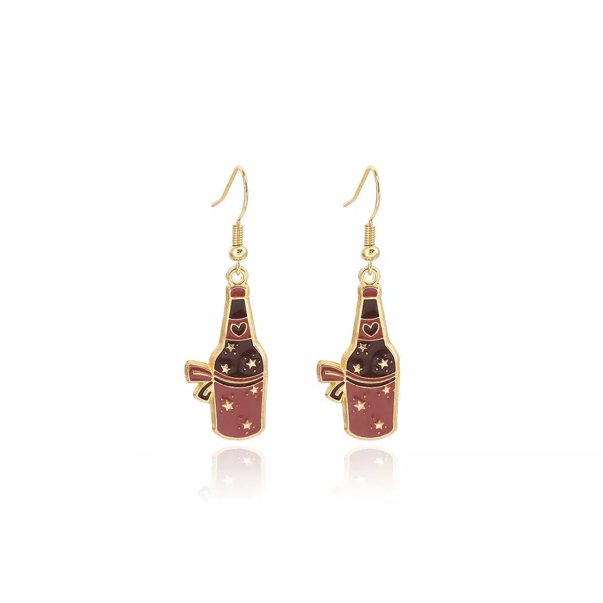 Cowboy Hat & Bottle Dangle Earrings by Trendsi