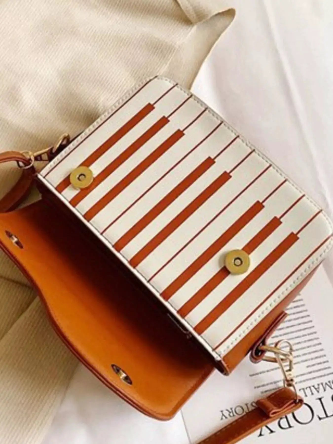 Piano Keys Crossbody Bag by Trendsi