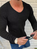 Men's Full Size Textured Long Sleeve Sweater Plus Size by Trendsi