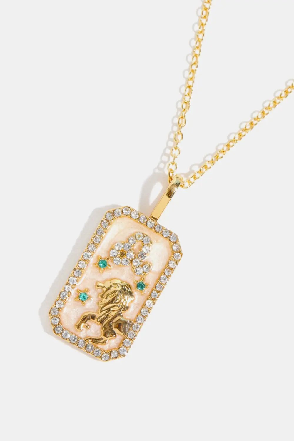 Rhinestone Constellation Pendant Copper Necklace by Trendsi