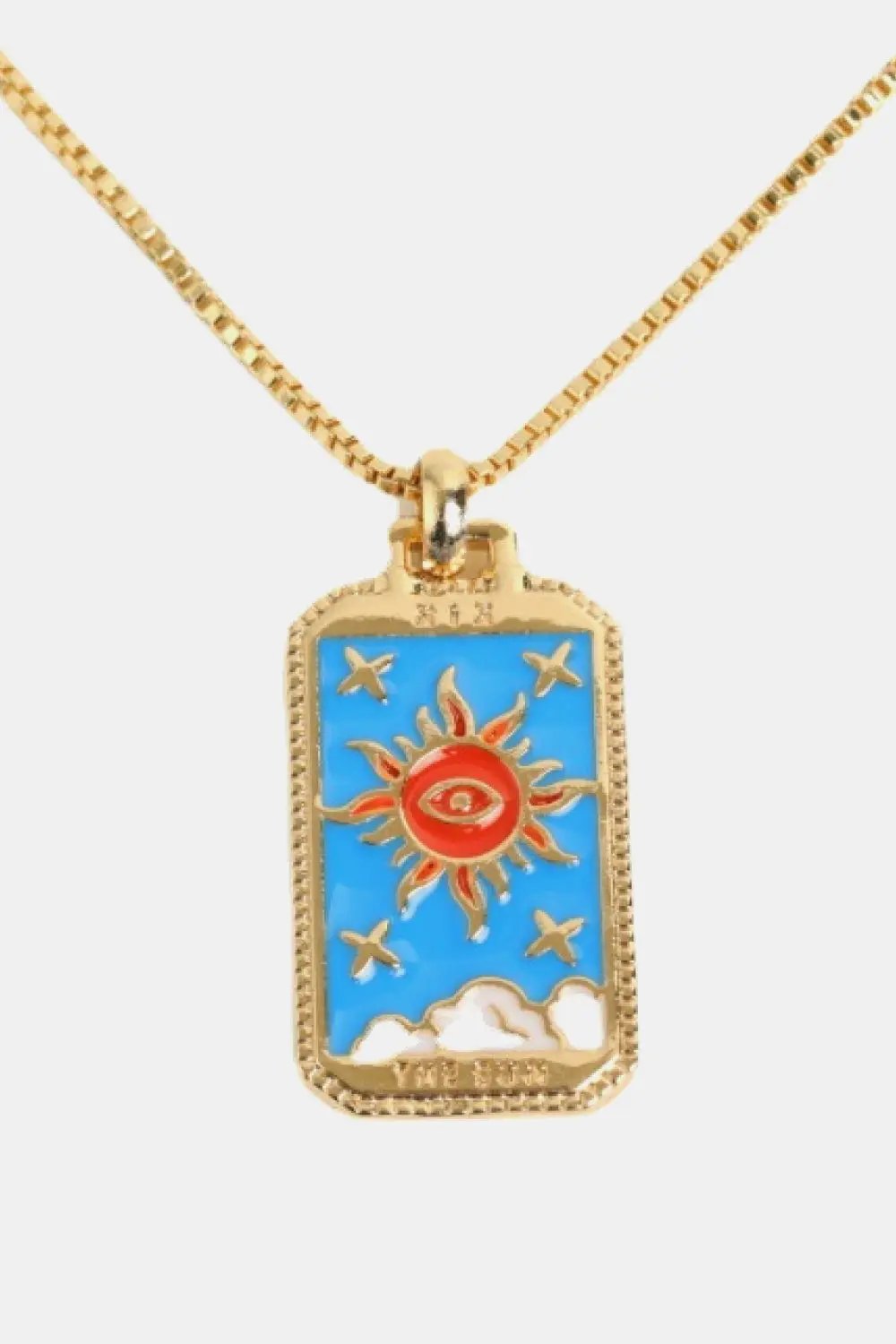 Tarot Card Pendant Copper Necklace by Trendsi