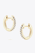 Moissanite 925 Sterling Silver Huggie Earrings by Trendsi