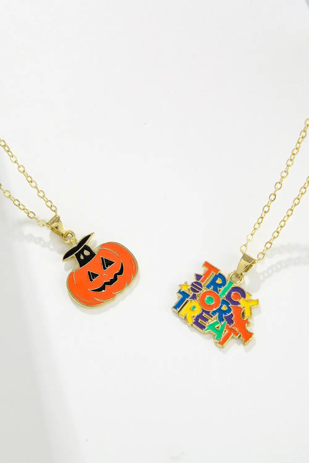 Two-Piece Halloween Theme Necklace Set by Trendsi