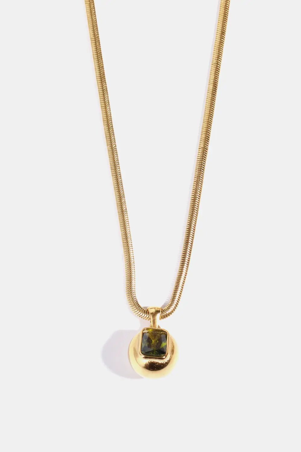 Zircon 18K Gold-Plated Geometrical Shape Pendant Necklace by Trendsi