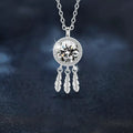 1 Carat Moissanite 925 Sterling Silver Dreamcatcher Pendant Necklace by Trendsi
