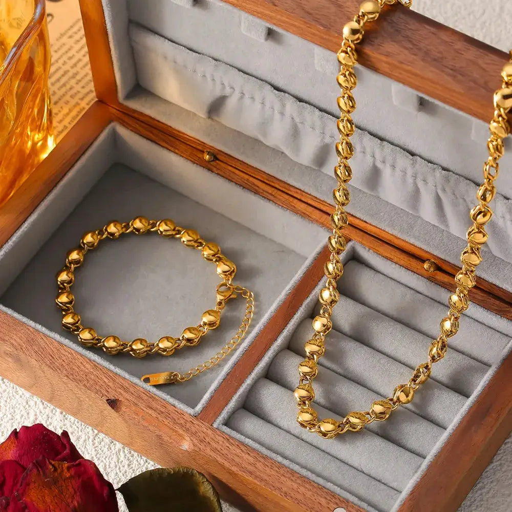 18K Gold-Plated Copper Necklace by Trendsi