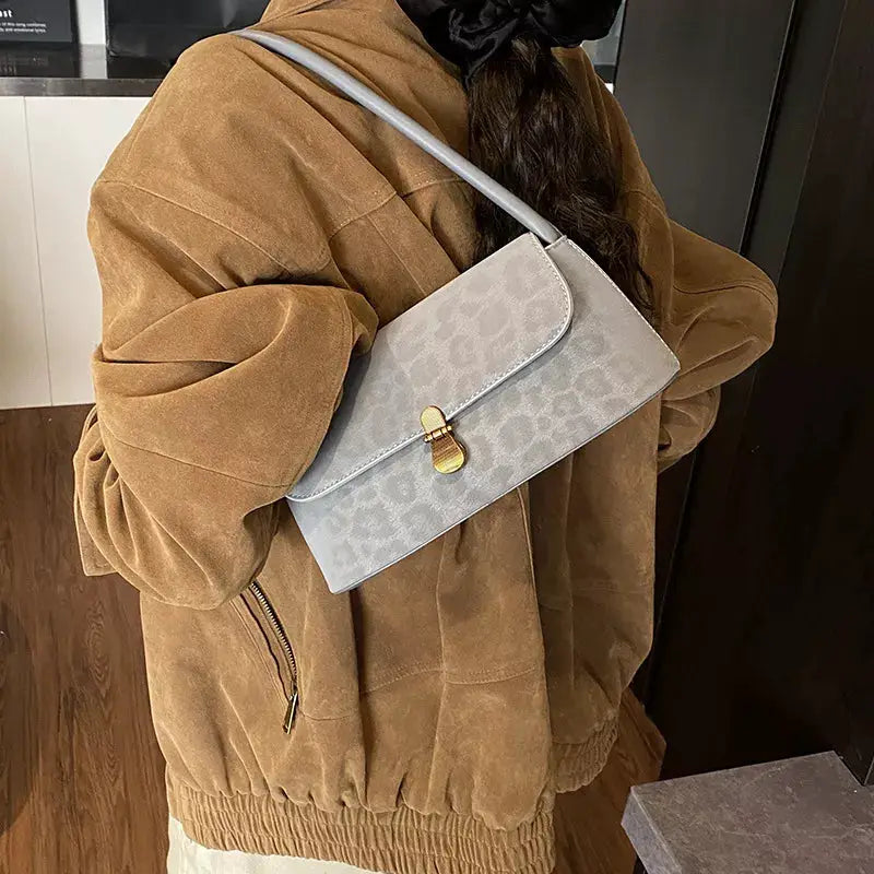 Leopard Print Shoulder Bag by Trendsi