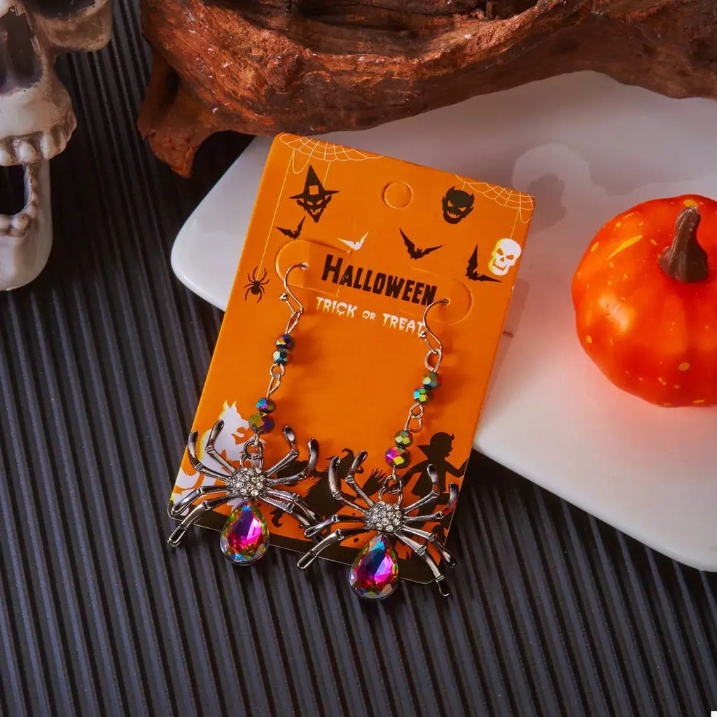 Halloween Spider Dangle Earrings by Trendsi