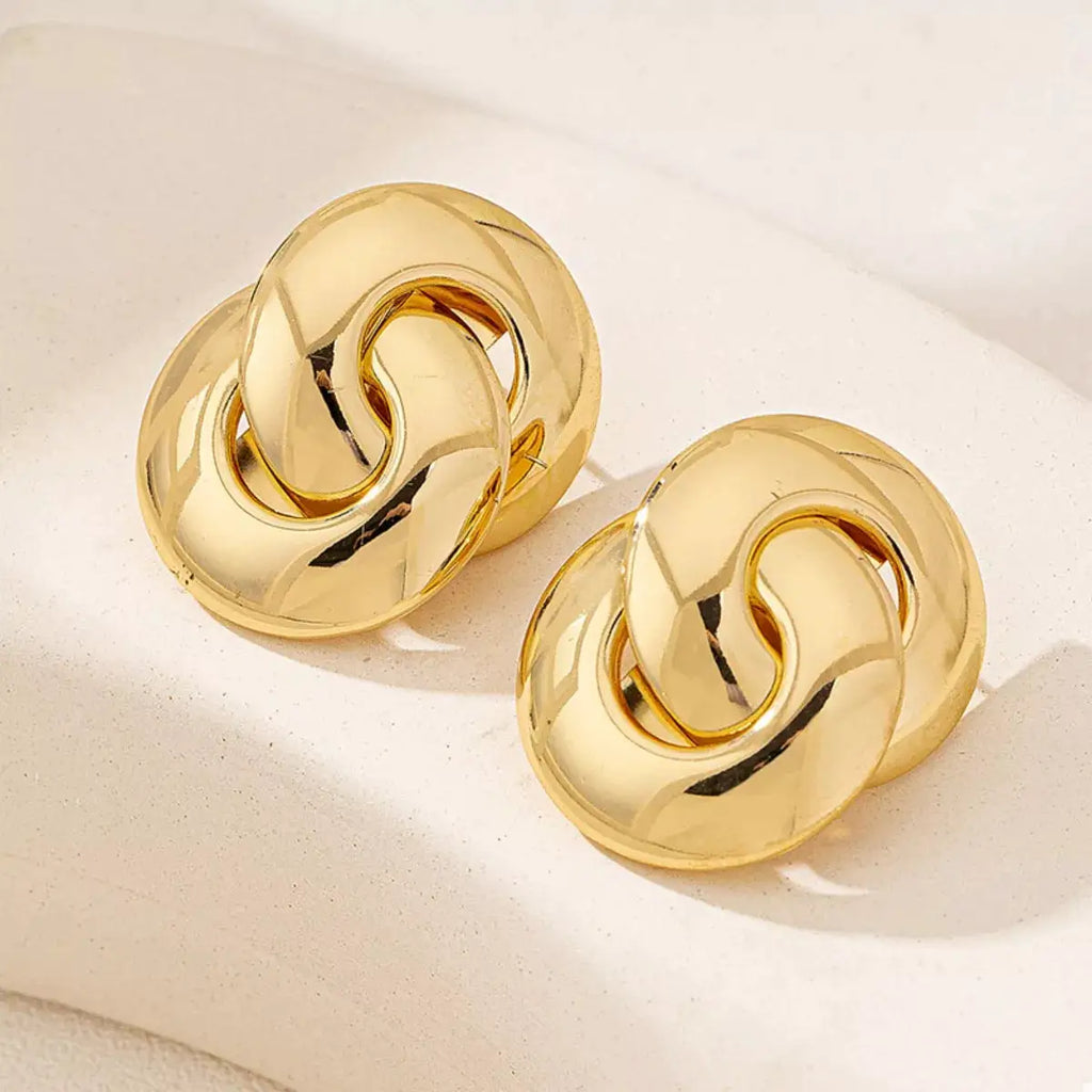 Chunky Knot Stud Earrings by Trendsi