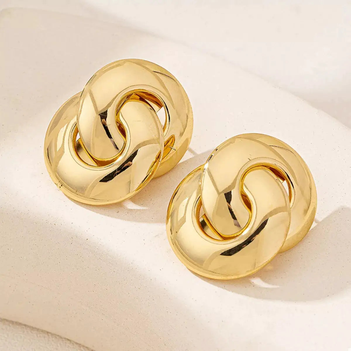Chunky Knot Stud Earrings by Trendsi