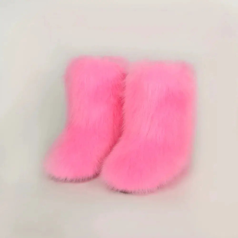 Thermal Fuzzy Platform Boots by Trendsi