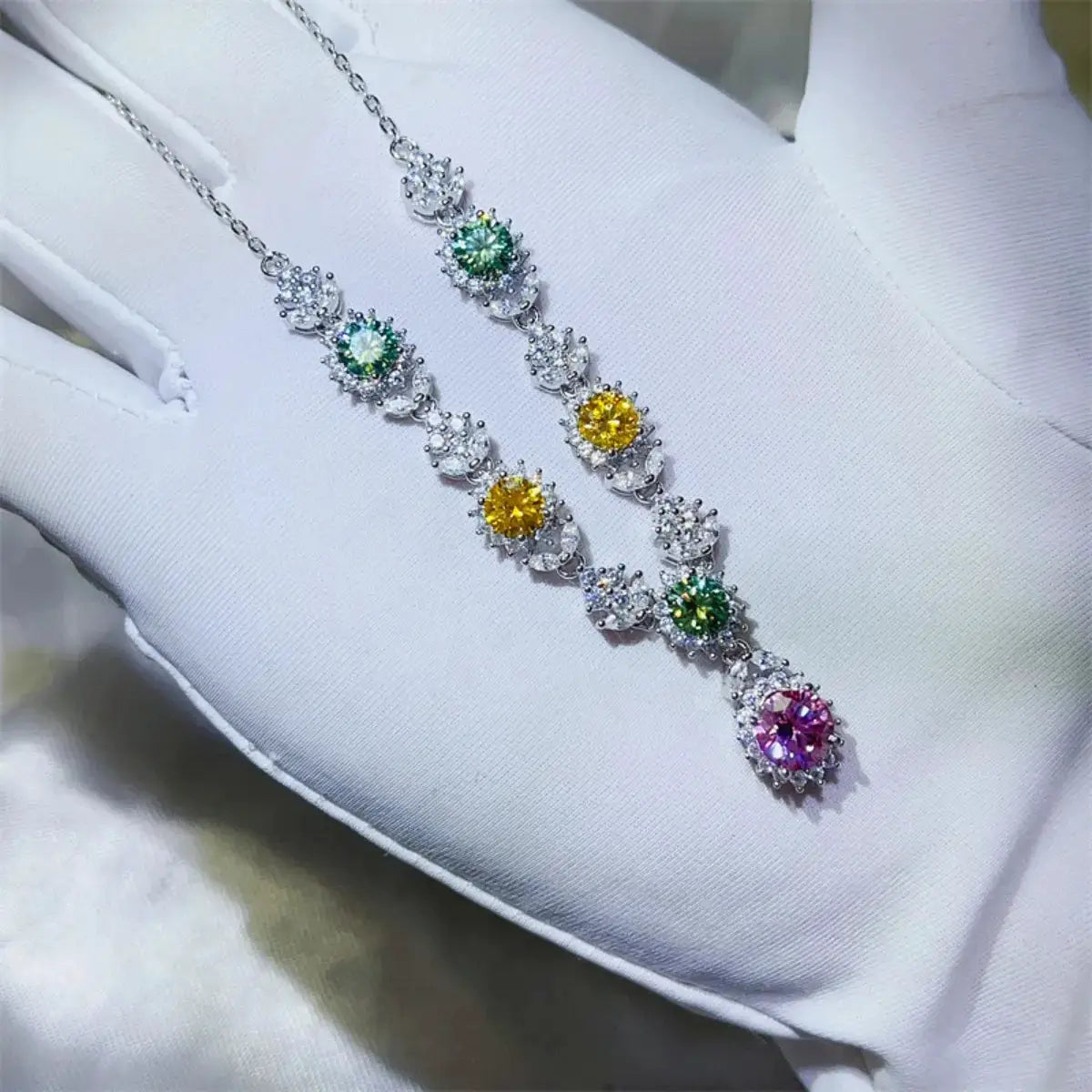 3.5 Carat Moissanite 925 Sterling Silver Necklace by Trendsi